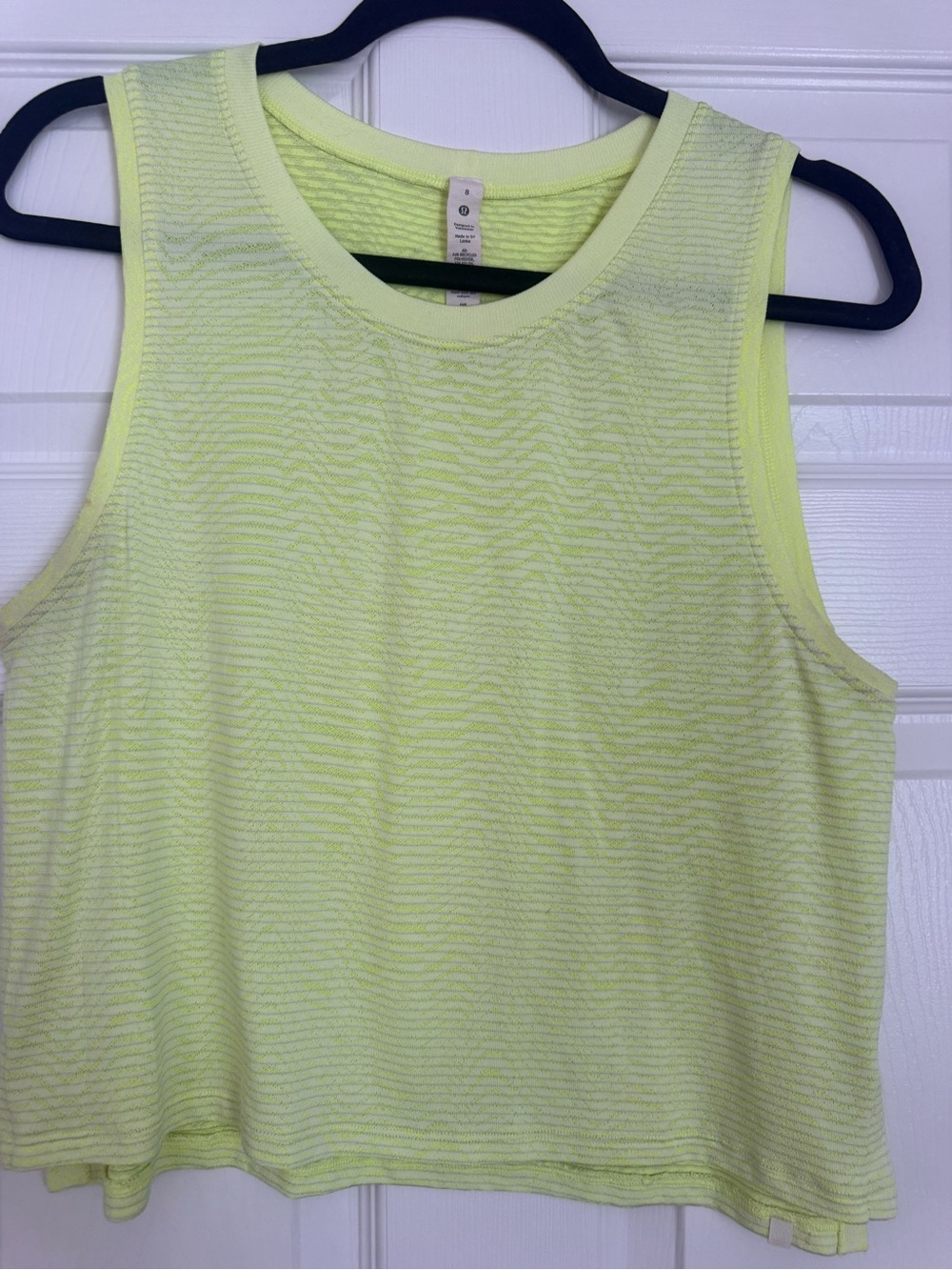 Lululemon light yellow  Women's Sleeveless Tank Top